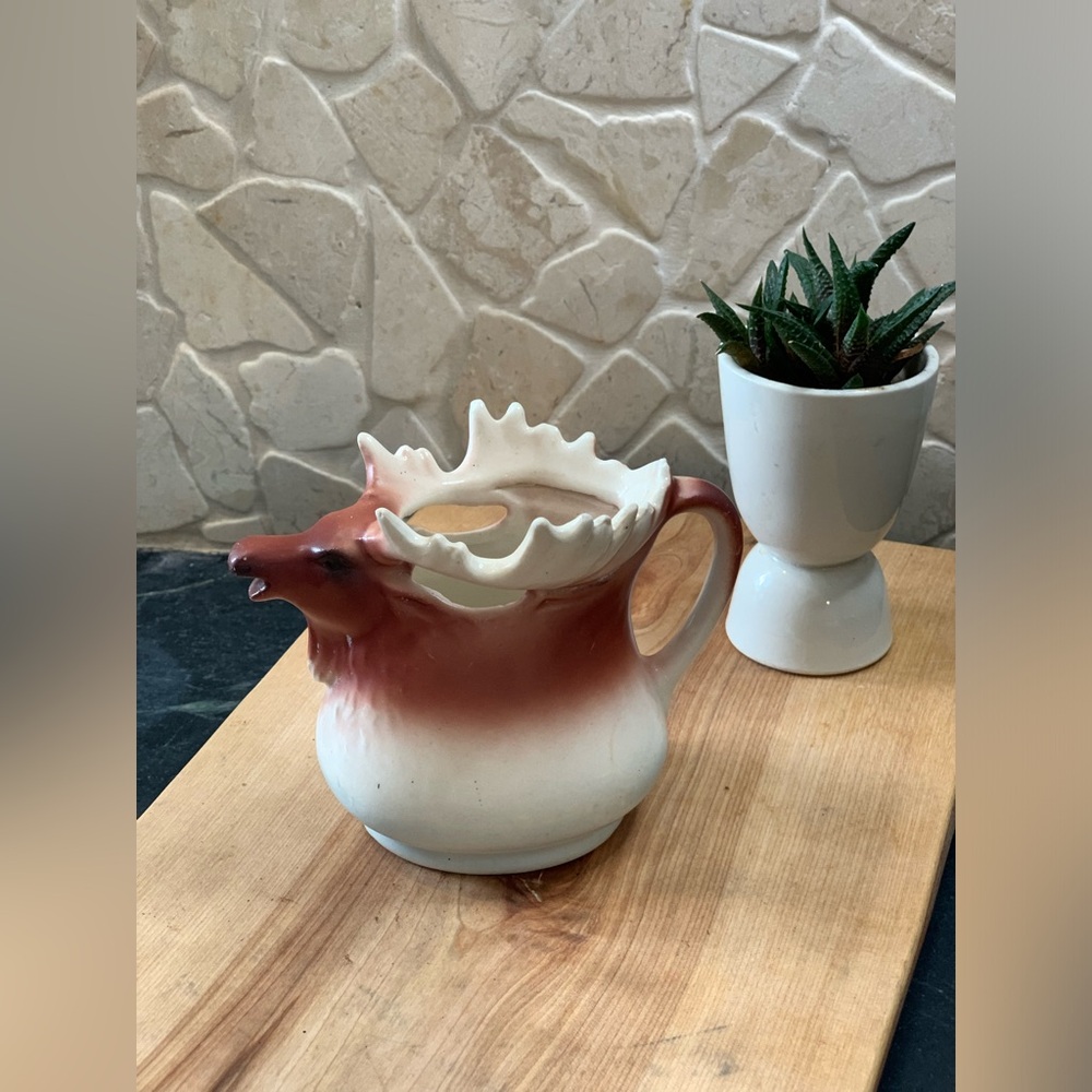 VINTAGE | Made in Czechoslovakia | Moose Creamer / Pitcher / Syrup Jug